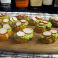 Radish Soybean Crostini