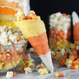 Candy Corn Popcorn in Candy Corn Cones!