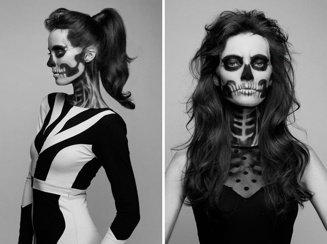 15 of the Hottest Halloween Makeup Looks Brit + Co - Black And White Halloween Face Paint Ideas 15 of the Hottest Halloween Makeup Looks Brit + Co - Black And White Halloween Face Paint Ideas