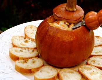 Pumpkin Fondue…Baked in a Pumpkin!