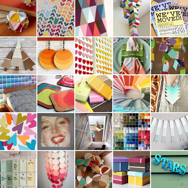 25 Awesome Paint Chip DIY Projects Brit + Co