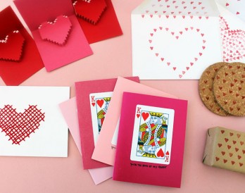 Will You Be Our Valentine? 4 Quick + Easy DIY Stationery Ideas