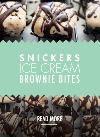 Snickers Ice Cream Brownie Bites