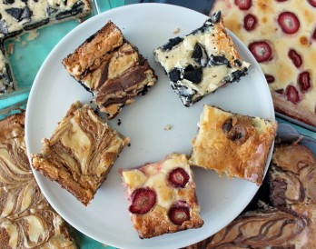 Gooey Butter Bar Remix: Cookie Dough, Biscoff, Nutella, Cookies ‘n Cream, and Pink Lemonade