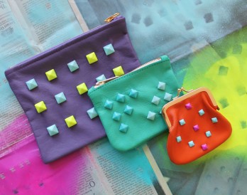 How to Create a Colorful Studded Clutch