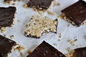 No Bake Thin + Chewy Chocolate Drenched Coconut Oatmeal Squares