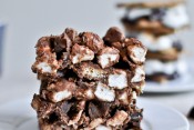 No Bake Peanut Butter S'mores Squares