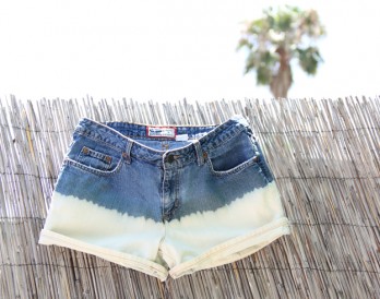 Bleach-Dipped Denim Cutoffs