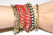 [my DIY] rope wrapped chain bracelet