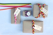 Wrapping Gifts with Pipe Cleaners