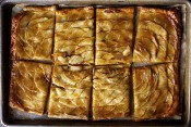apple mosaic tart with salted caramel