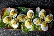 caesar salad deviled eggs