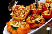 Smoke-roasted Stuffed Bell Peppers
