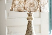 Doily Covered Lamp Shade Project