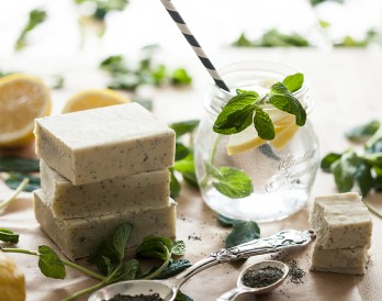 Homemade Lemon Herb Soap