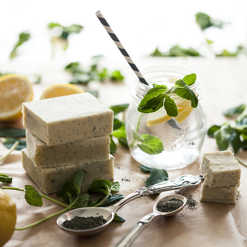 Homemade Lemon Herb Soap // Clean Living Homemade Lemon Herb Soap // Clean Living