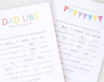 Dad Libs: Last Minute Printable Cards for Father’s Day!