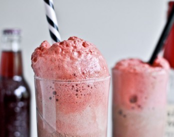 Dark Chocolate Bourbon Cherry Soda Floats