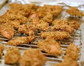 Spiced, Breaded Chicken Skewers