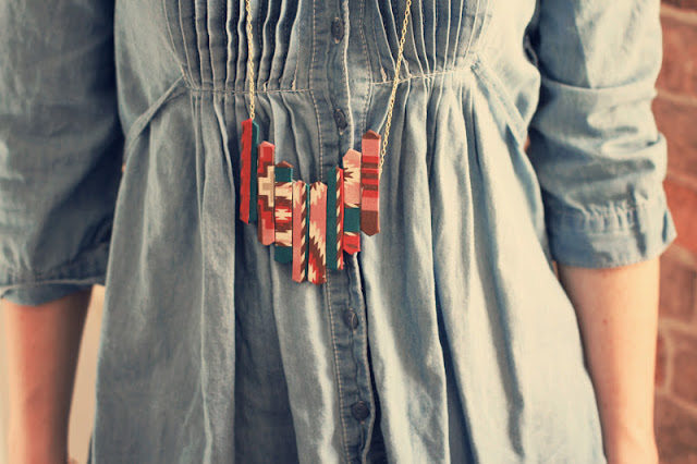 Popsicle Stick Necklace DIY Popsicle Stick Necklace DIY