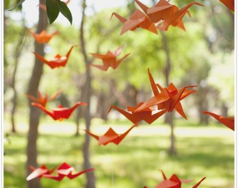 Paper Crane Party Garland