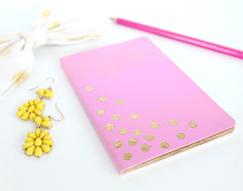 Polka Dot, Gold Leaf Journal