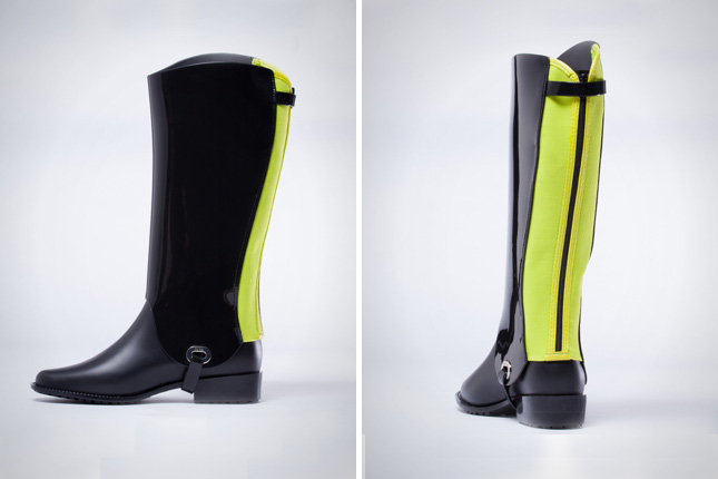 neon riding boots