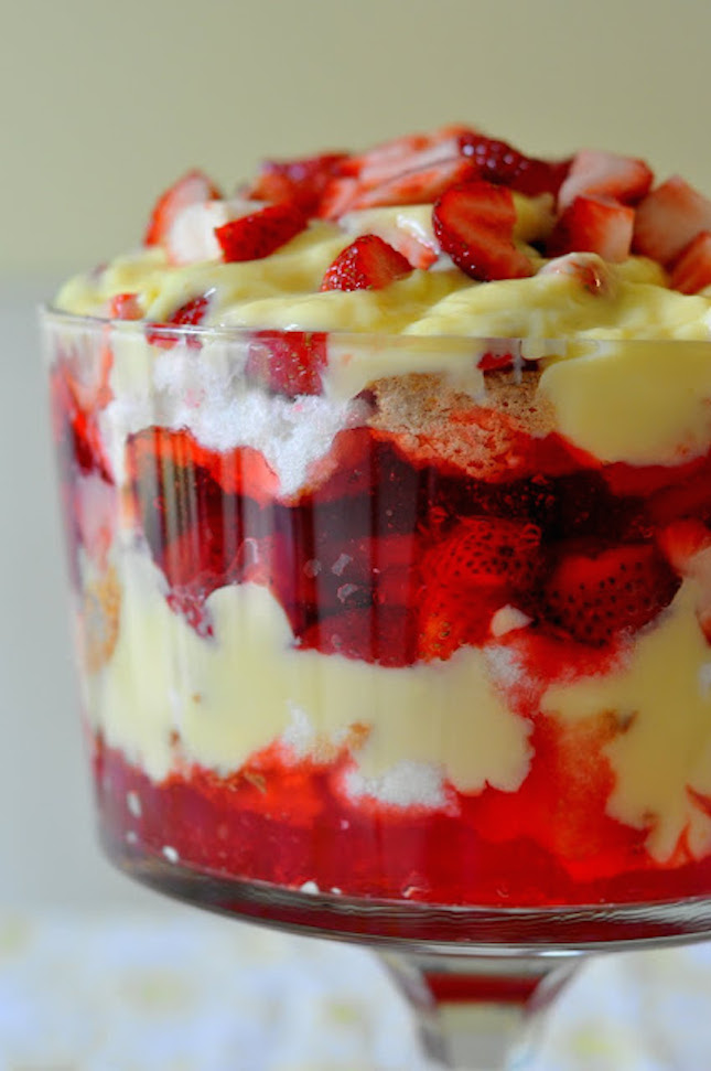 Strawberry Banana Angel Food Cake Trifle Strawberry Banana Angel Food Cake Trifle