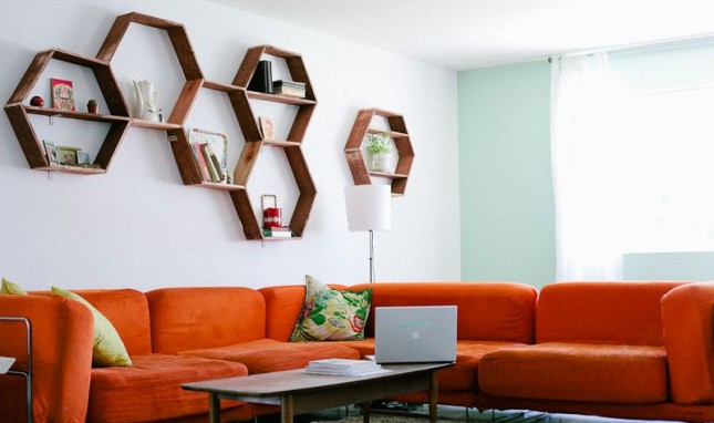 DIY Honeycomb Shelves are Major Wow Factors